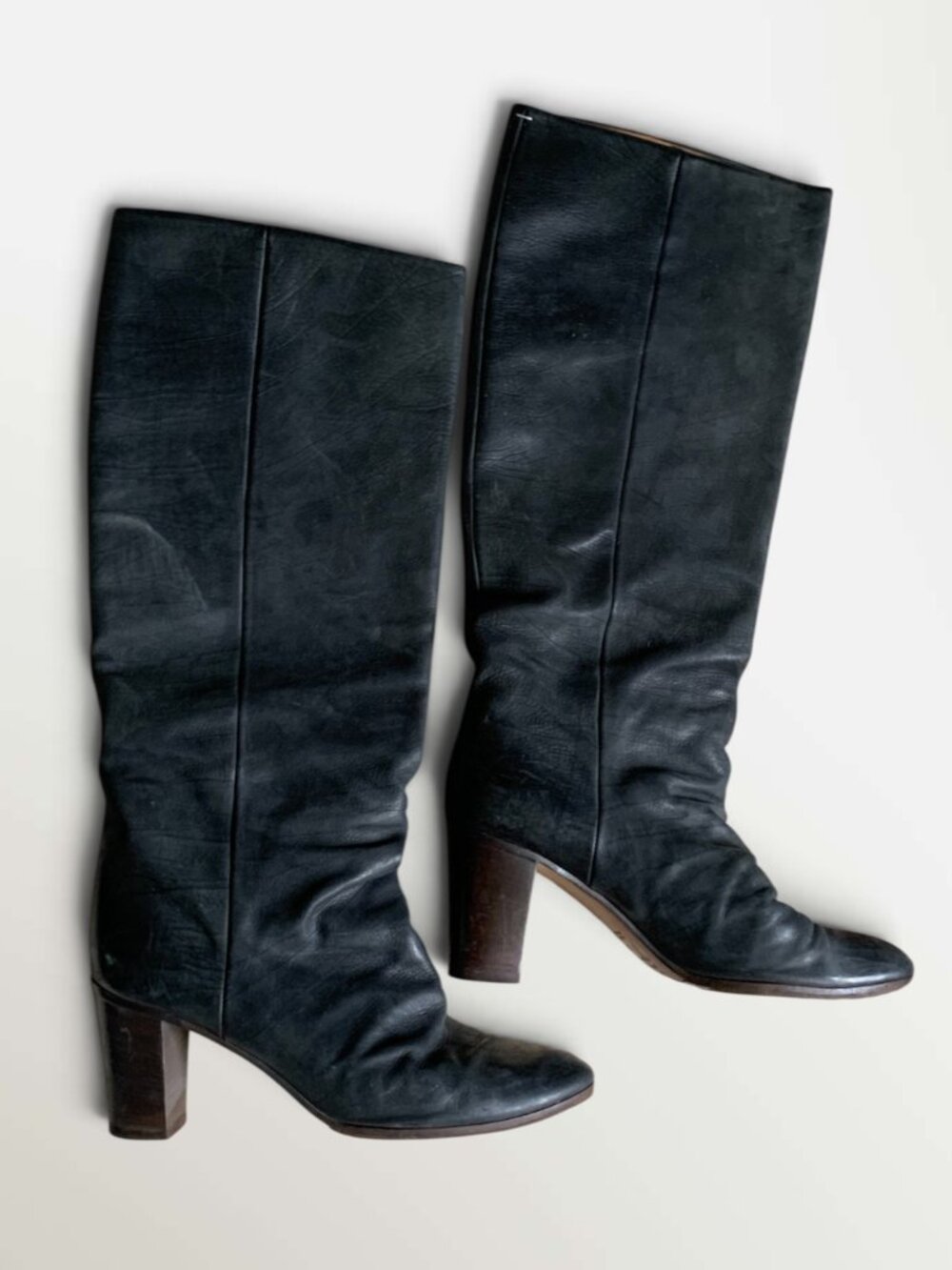 Maison Margiela black knee length boots, Size 39